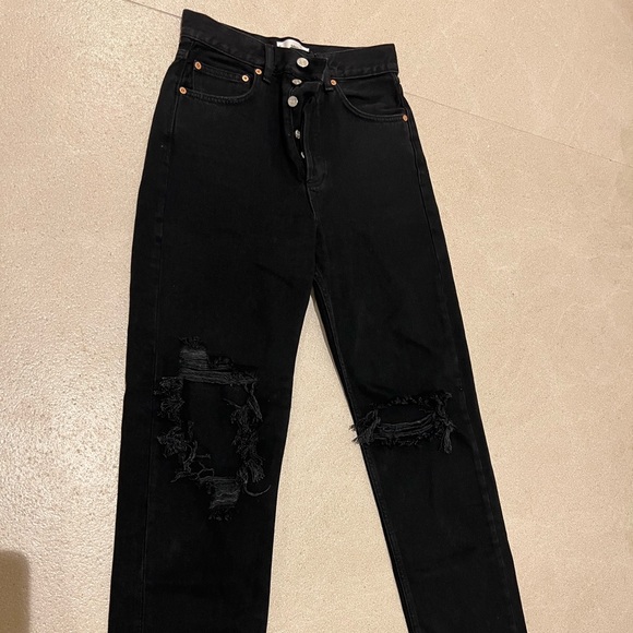 Mango Selina ripped high waist straight leg jeans - Picture 3 of 5